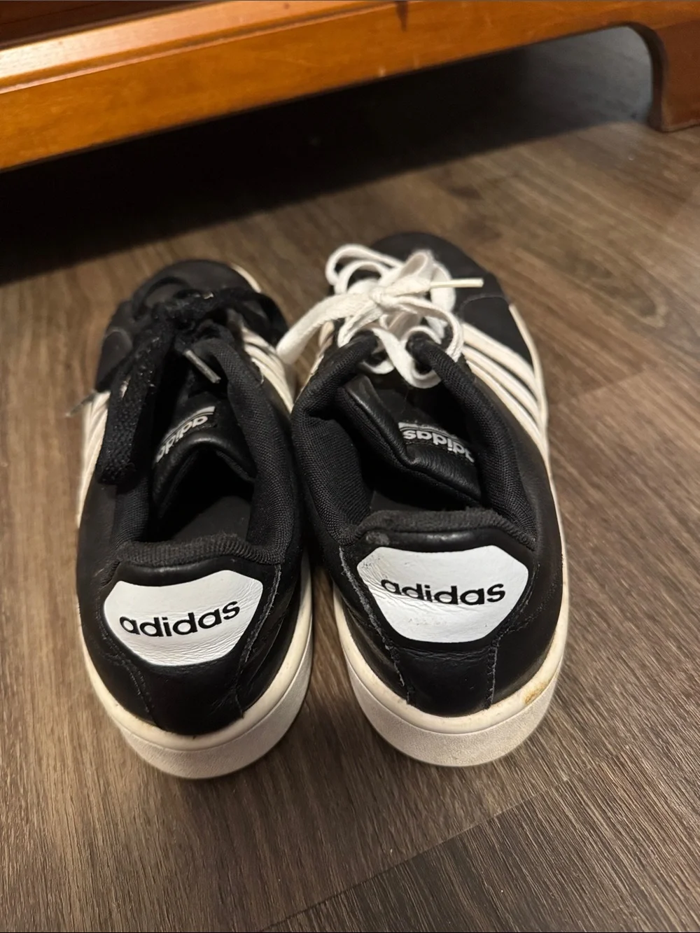 adidas Black Sneakers with White Stripes